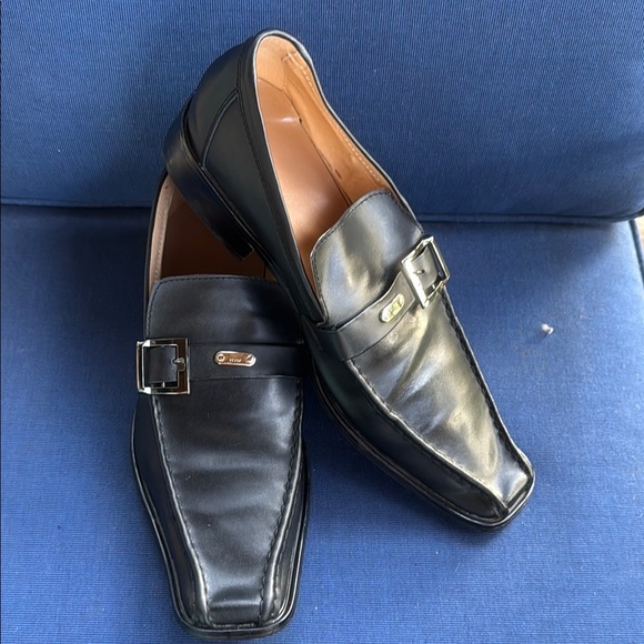 Prada Black Loafers with Decorative Buckles - Picture 1 of 6
